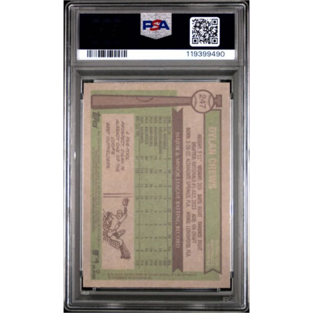 Graded 2025 Topps Heritage Dylan Crews #247 Rookie RC Baseball Card PSA 10 Gem Mint | PSA 10 Gem Mint Graded Rookie Card | vintageantiquesgifts.com