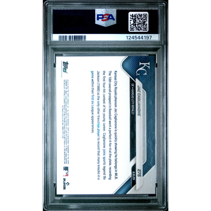 Graded 2025 Topps Now Jac Caglianone #275 Orange Foil /25 Rookie RC Baseball Card PSA 9 Mint