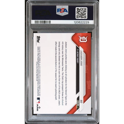 Graded 2025 Topps Now Jackson Jobe #60 Rookie RC Baseball Card PSA 9 Mint | PSA 9 Mint Graded Rookie Card | vintageantiquesgifts.com