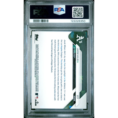 Graded 2025 Topps Now Jacob Wilson #177 Gold Foil /50 Rookie RC Baseball Card PSA 9 Mint | PSA 9 Mint Graded Rookie Card | vintageantiquesgifts.com