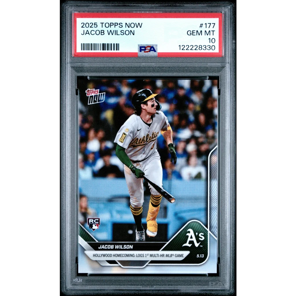 Graded PSA 10 Gem Mint 2025 Topps Now Jacob Wilson #177 Rookie Card