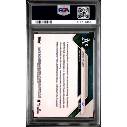Graded 2025 Topps Now Jacob Wilson #27 Rookie RC Baseball Card PSA 10 Gem Mint | PSA 10 Gem Mint Graded Rookie Card | vintageantiquesgifts.com