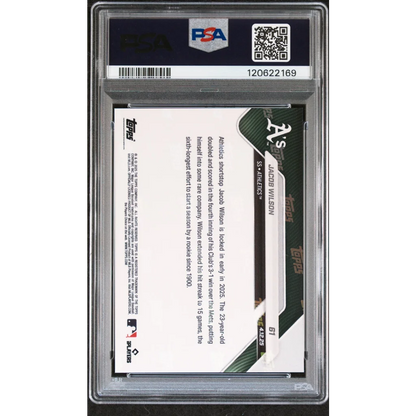 Graded 2025 Topps Now Jacob Wilson #61 Gold Foil /50 Rookie RC Baseball Card PSA 9 Mint | PSA 9 Mint Graded Rookie Card | vintageantiquesgifts.com
