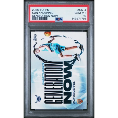 Graded 2025 Topps Kon Knueppel GN4 Generation Now Rookie RC Basketball Card PSA 10 Gem Mint | Hall of Fame Sports Memorabilia | vintageantiquesgifts.com
