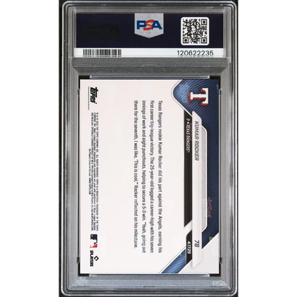 Graded 2025 Topps Now Kumar Rocker #78 Gold Foil /50 Rookie RC Baseball Card PSA 8 Near Mint | PSA 8 NM-MT Graded Rookie Card | vintageantiquesgifts.com