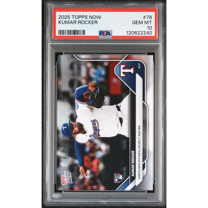 Graded 2025 Topps Now Kumar Rocker #78 Rookie RC Baseball Card PSA 10 Gem Mint