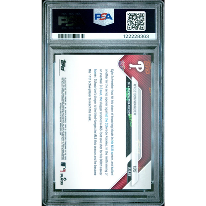 Graded 2025 Topps Now Kyle Schwarber #195 Baseball Card PSA 10 Gem Mint