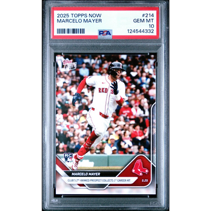 2025 Topps Now Marcelo Mayer #214 Rookie RC PSA 10 Gem Mint Card
