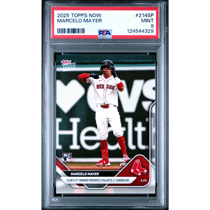 2025 Topps Now Marcelo Mayer Rookie RC PSA 9 Mint Red Sox Card