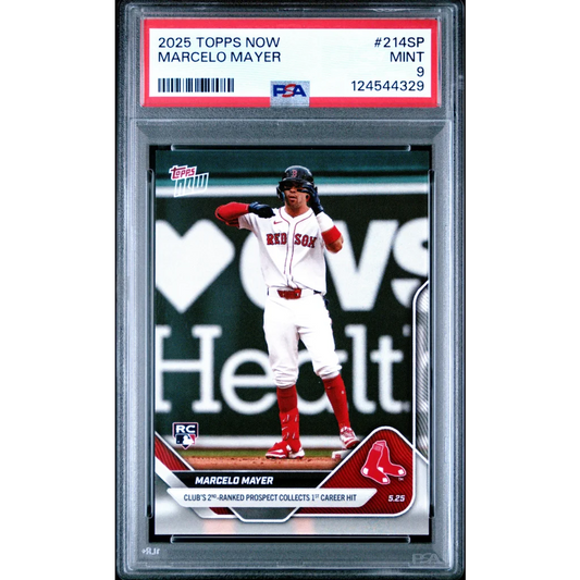 2025 Topps Now Marcelo Mayer Rookie RC PSA 9 Mint Red Sox Card