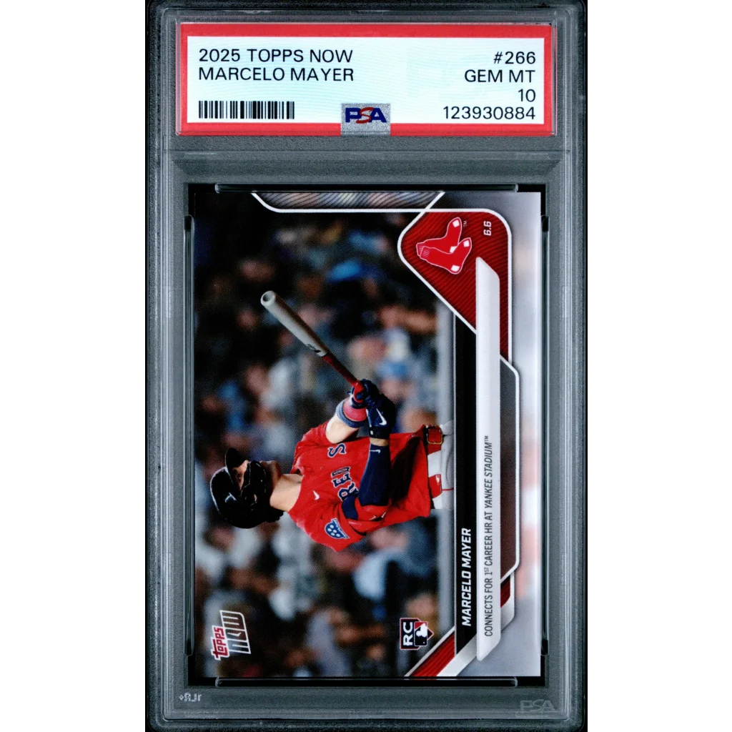 Graded 2025 Topps Now Marcelo Mayer #266 Rookie RC Baseball Card PSA 10 Gem Mint
