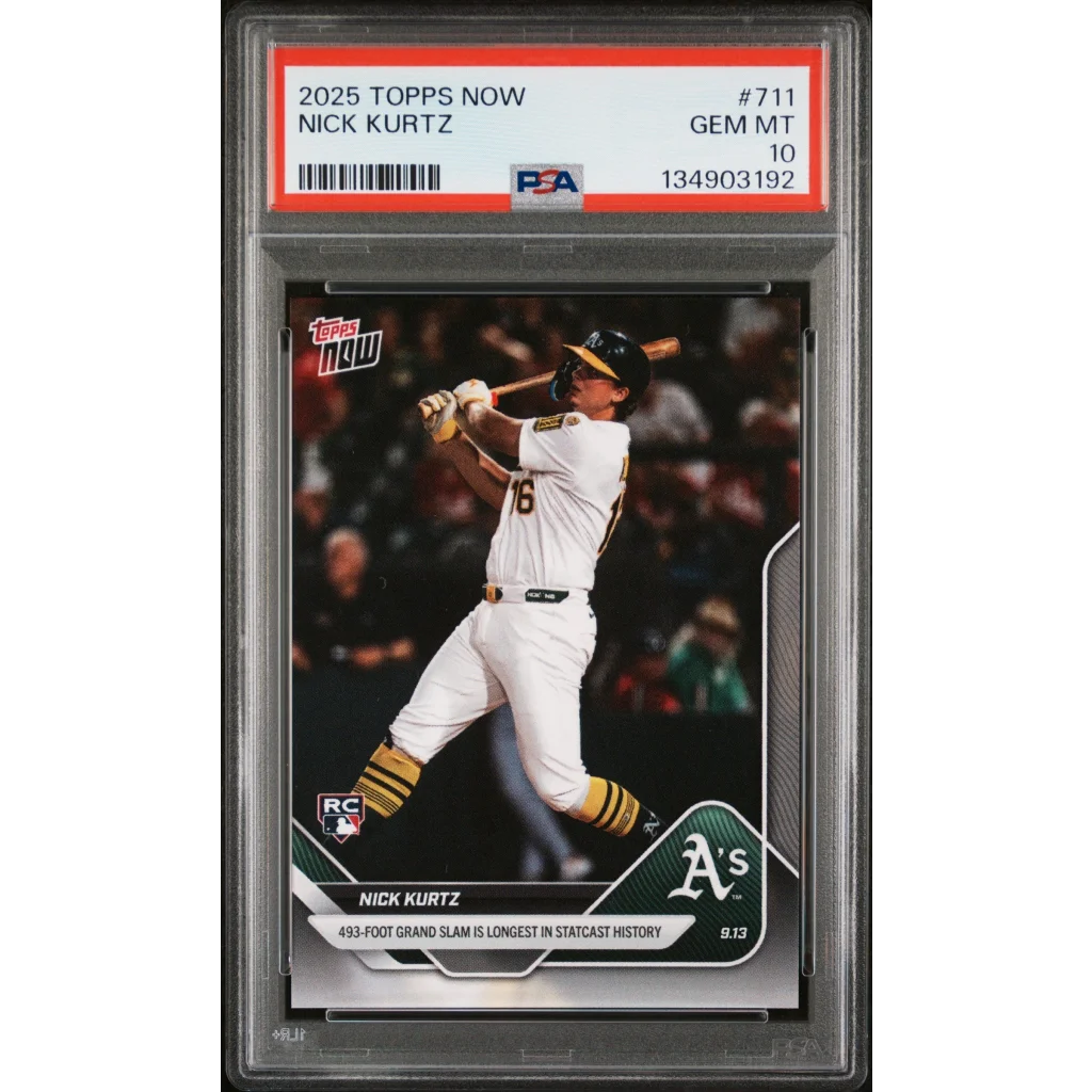 Graded PSA 10 Gem Mint 2025 Topps Now Nick Kurtz #711 Rookie Card
