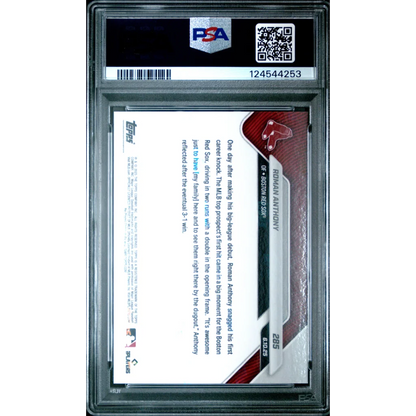 Graded 2025 Topps Now Roman Anthony #285 Rookie RC Baseball Card PSA 9 Mint