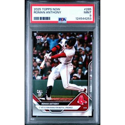 Graded 2025 Topps Now Roman Anthony #285 Rookie RC Baseball Card PSA 9 Mint