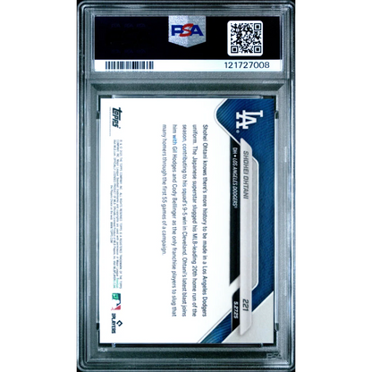Graded 2025 Topps Now Shohei Ohtani #221 Baseball Card PSA 10 Gem Mint
