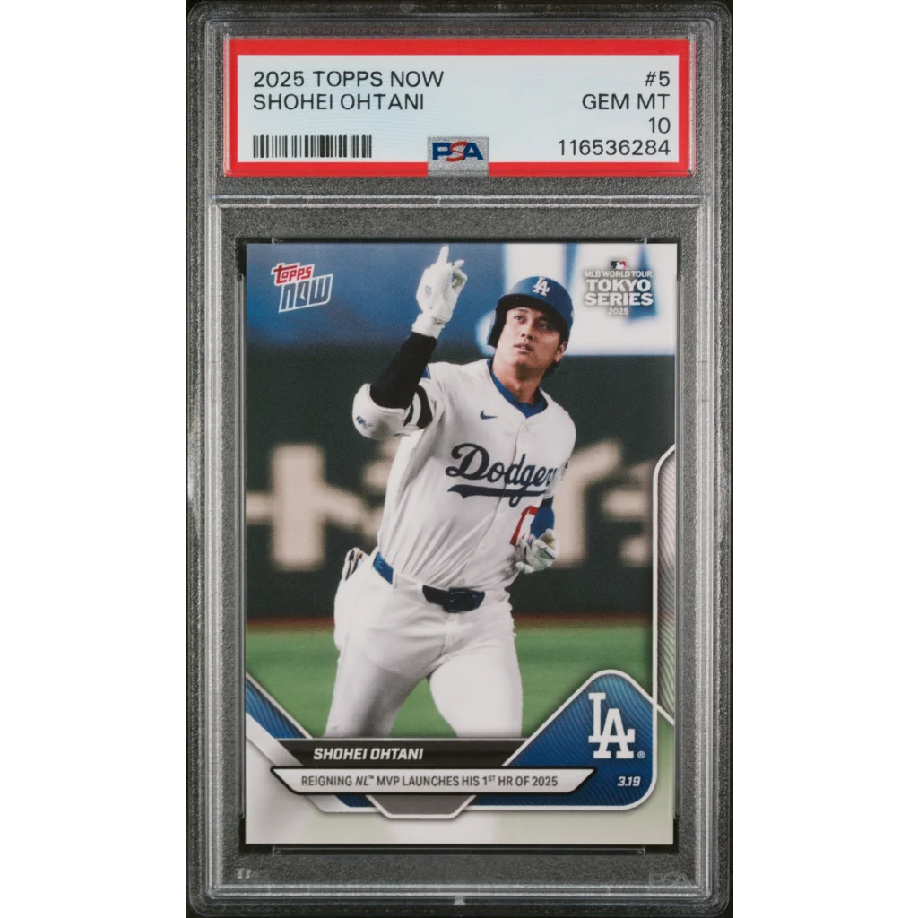 PSA 10 Gem Mint Graded 2025 Topps Now Shohei Ohtani Dodgers HR Card
