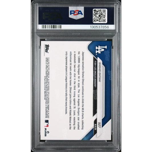 PSA 10 Graded 2025 Topps Now Shohei Ohtani #527 Blue White Card in Slab