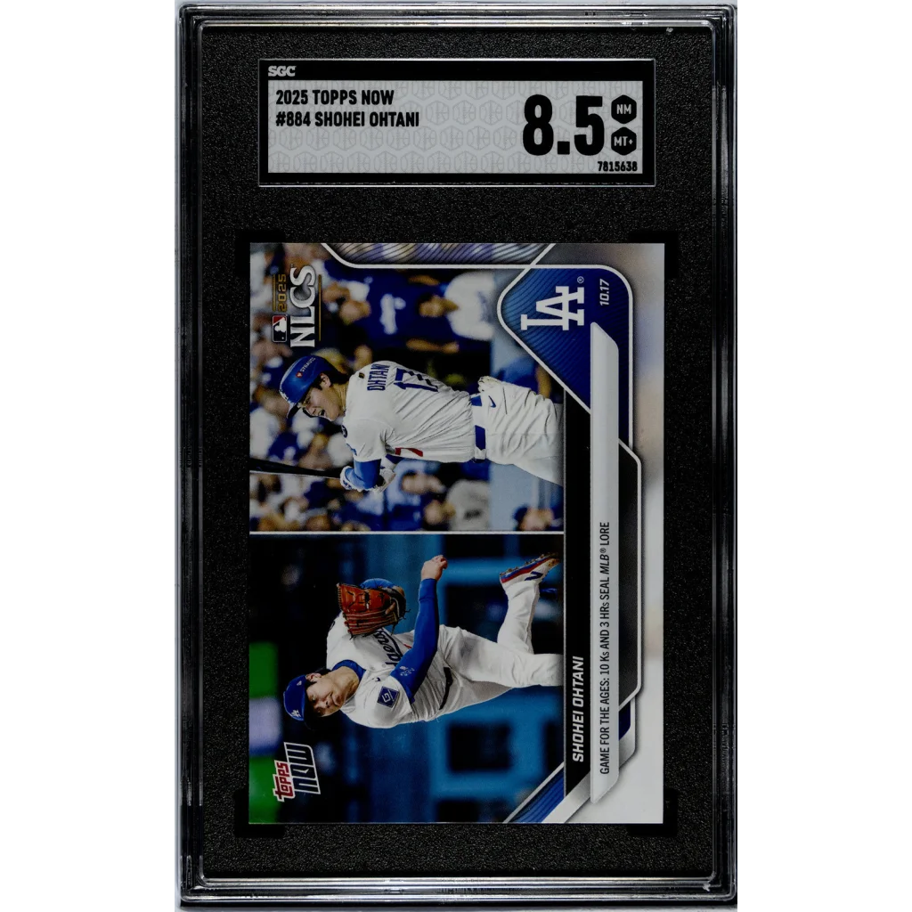 Graded 2025 Topps Now Shohei Ohtani #884 SGC 8.5 NM-MT+ /10/17 card