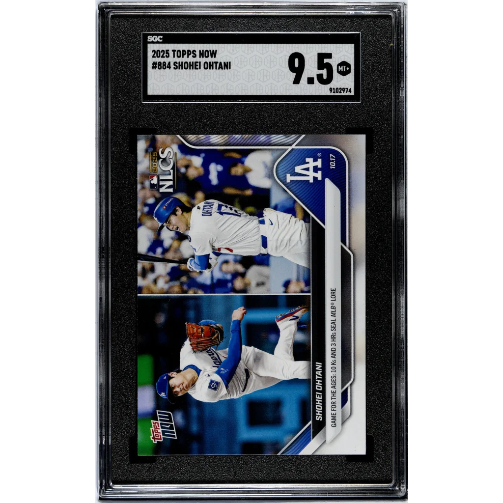 Graded 2025 Topps Now Shohei Ohtani #884 Baseball Card SGC 9.5 Mint+ | Hall of Fame Sports Memorabilia | vintageantiquesgifts.com