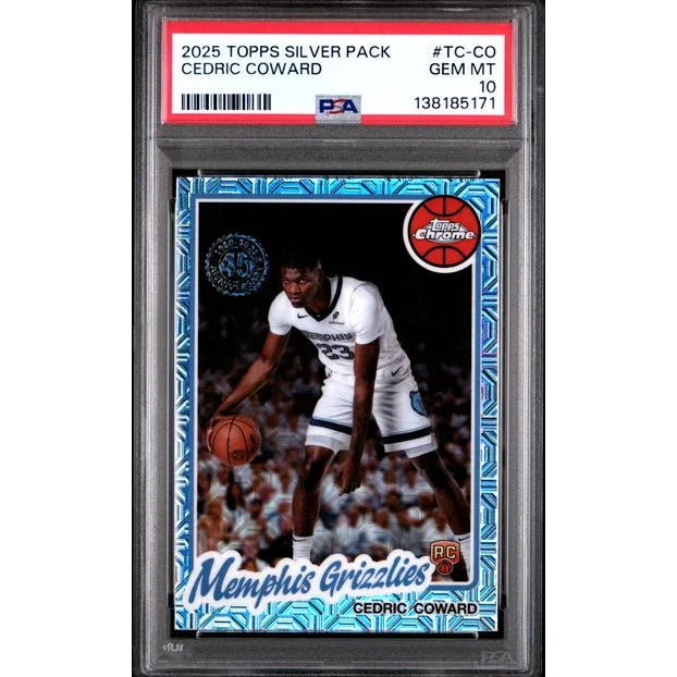 Graded 2025 Topps Silver Pack Cedric Coward TCCO Rookie RC Basketball Card PSA 10 Gem Mint | Hall of Fame Sports Memorabilia | vintageantiquesgifts.com