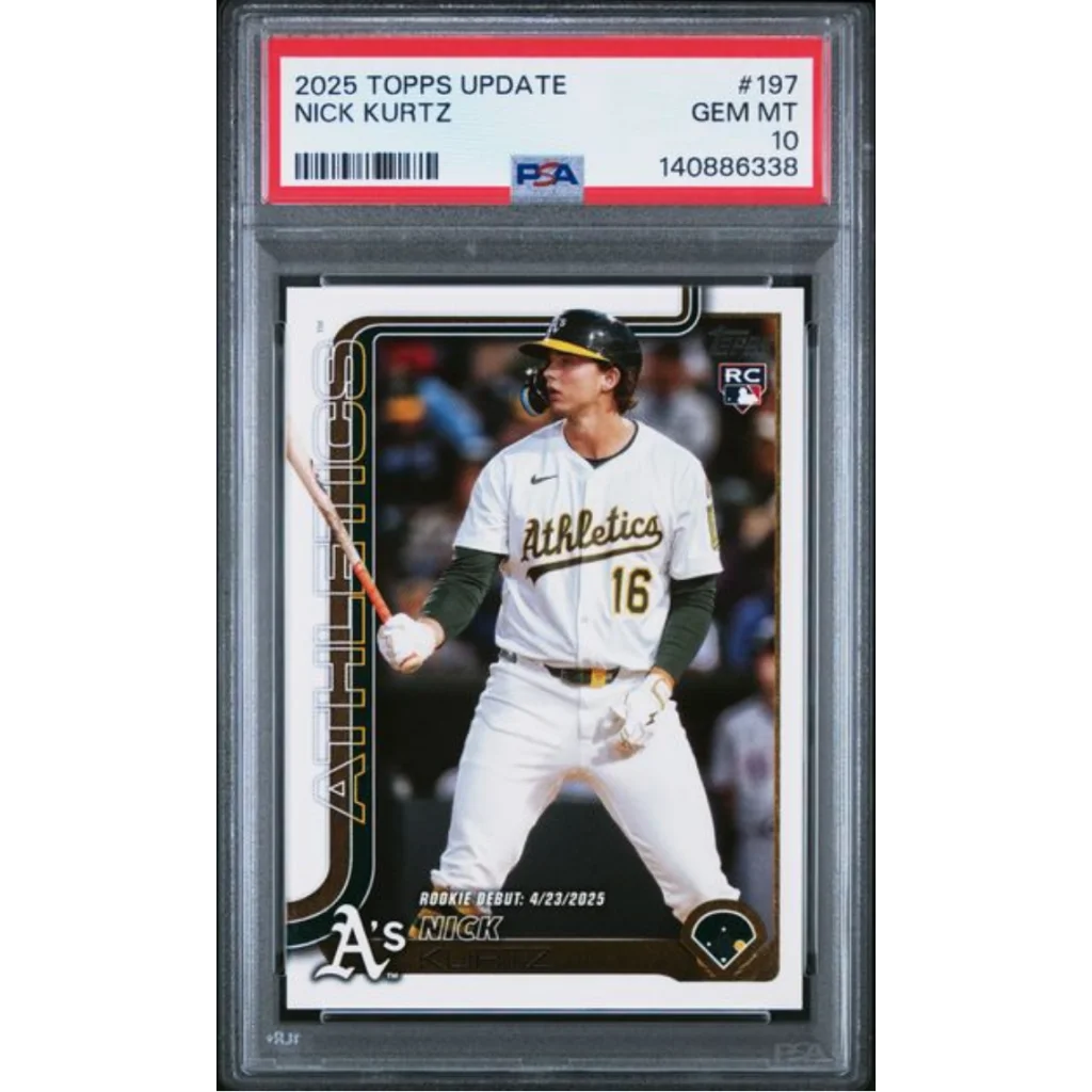2025 Topps Update Nick Kurtz #197 Rookie PSA 10 Gem Mint Graded Card