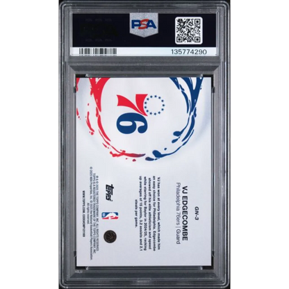 Graded 2025 Topps VJ Edgecombe GN3 Generation Now Holo Foil Rookie RC Basketball Card PSA 10 Gem Mint | PSA 10 Gem Mint Graded Rookie Card | vintageantiquesgifts.com