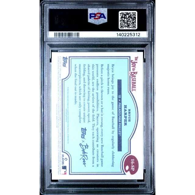 Graded 2025 Topps x Bob Ross Bryce Harper 16SP Beauty is Everywhere Baseball Card PSA 10 Gem Mint | PSA 10 Gem Mint Graded Baseball Card | vintageantiquesgifts.com