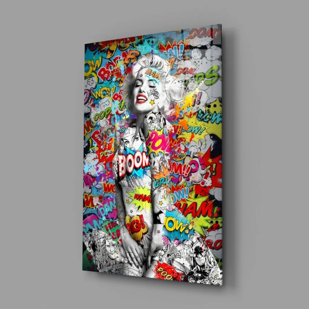 Pop Art Marilyn Monroe Comic Book Wall Art Canvas Print | Glass Wall Art Print | vintageantiquesgifts.com