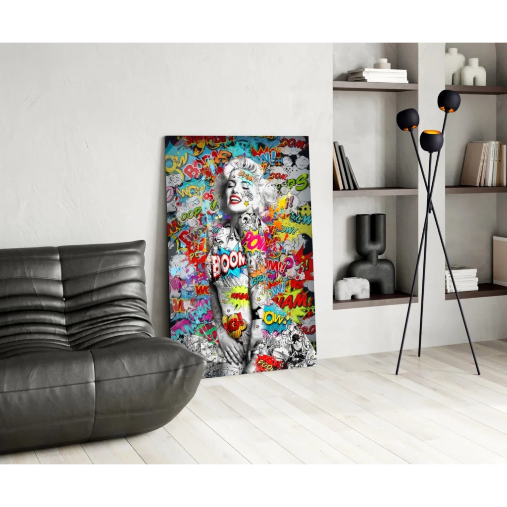 Pop art Marilyn Monroe comic book wall art canvas print