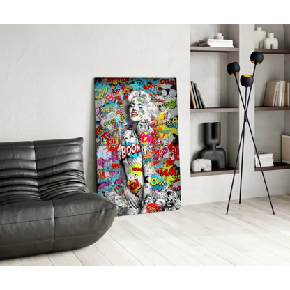 Pop art Marilyn Monroe comic book wall art canvas print