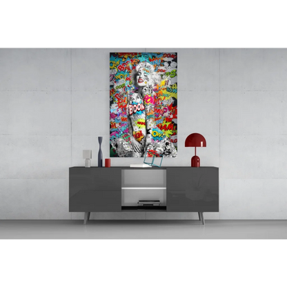 Pop art Marilyn Monroe comic book wall art canvas print