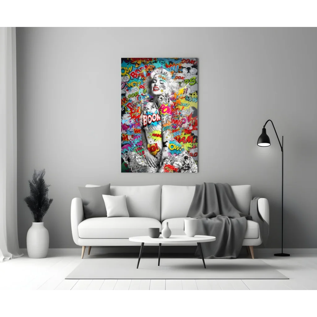 Pop Art Marilyn Monroe Comic Book Wall Art Canvas Print | Modern Wall Art Decor | vintageantiquesgifts.com
