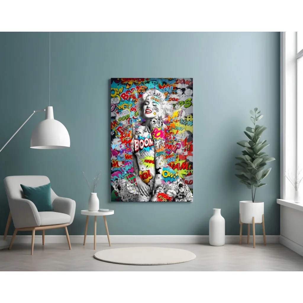 Pop Art Marilyn Monroe Comic Book Wall Art Canvas Print | Contemporary Home Wall Art | vintageantiquesgifts.com