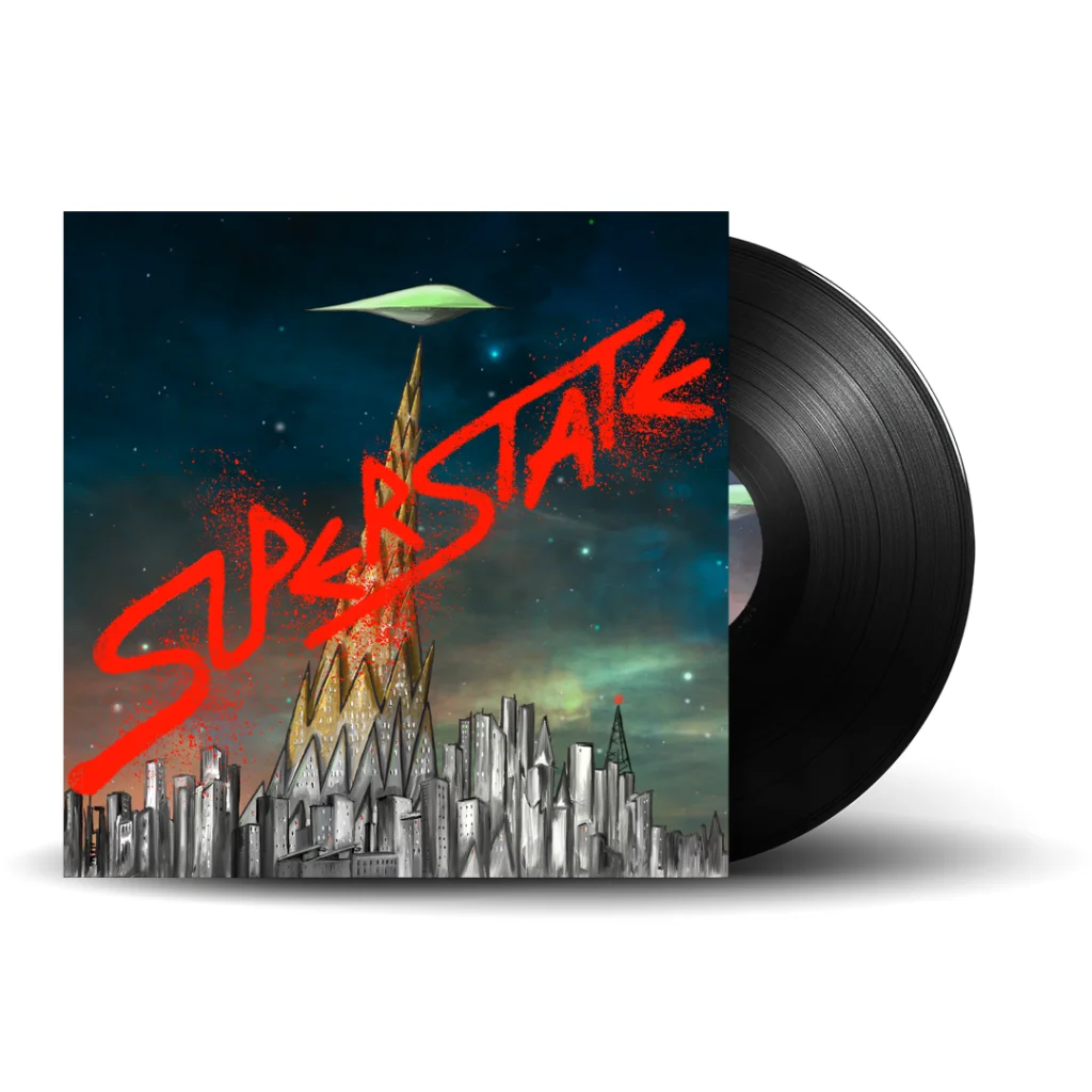 Graham Coxon Signed Superstate Bundle with Art Prints and black vinyl record
