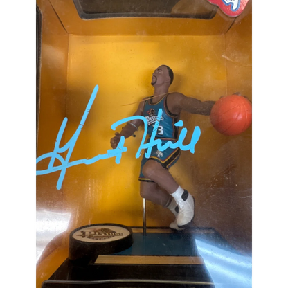 Autographed Grant Hill basketball figurine from Auto Signed Backboard Kings collection