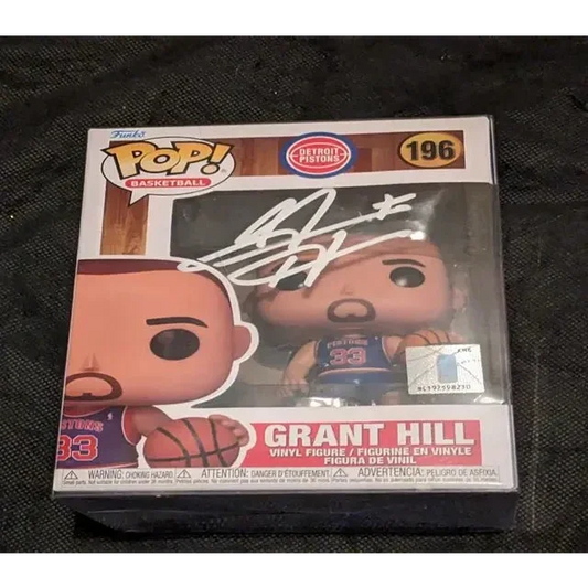 Autographed Grant Hill Funko Pop NBA Legend Pistons Rookie collectible in original box