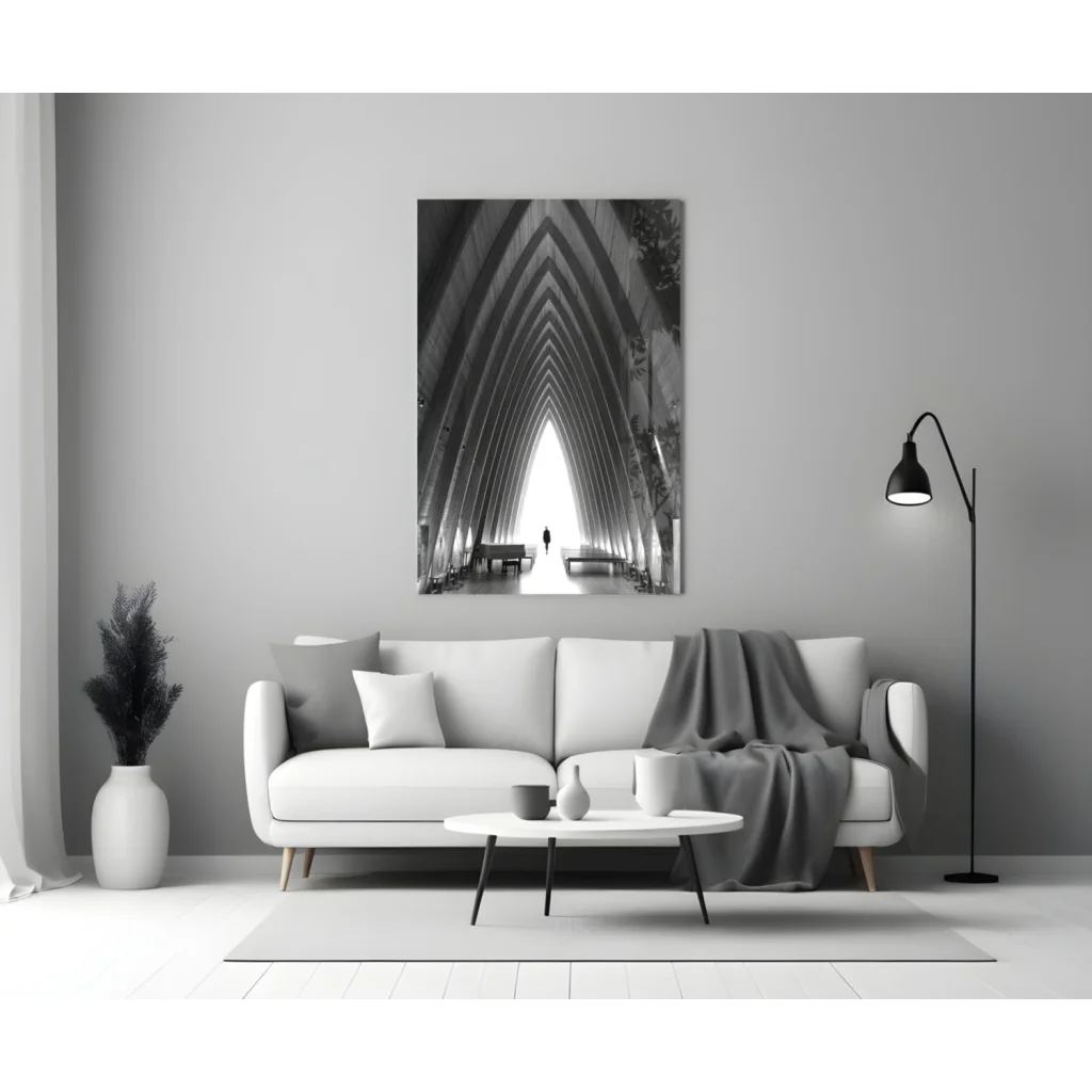 Stunning Architectural Glass Wall Art With Arched Beams | Modern Wall Art Decor | vintageantiquesgifts.com