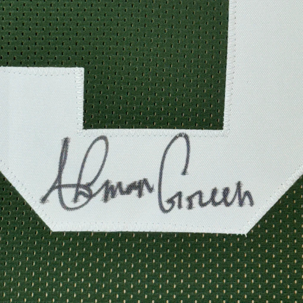 Green Bay Packers #30 Framed Autographed Green Jersey