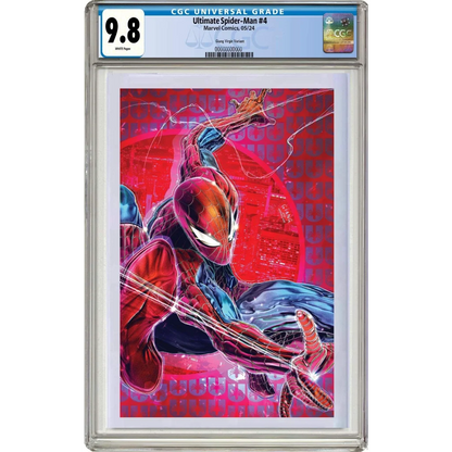 9.8 graded Ultimate Spider-Man #4 comic with Green Goblin action in sleeve