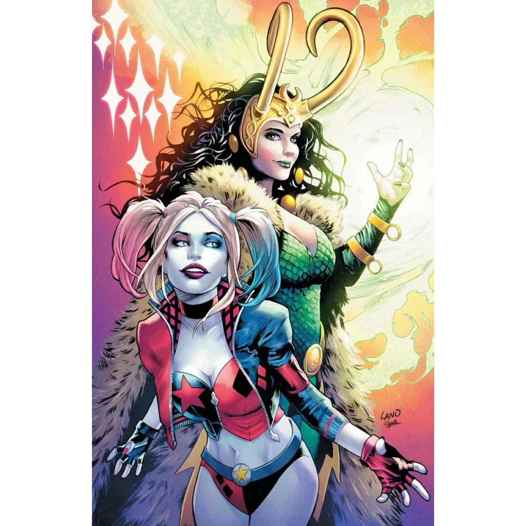 Harley Quinn in Greg Land exclusive Deadpool Batman crossover outfit