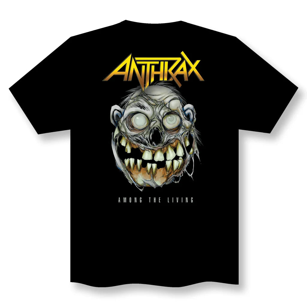 Black Greg Nicotero Zombie Not Man Graphic Tee with scary cartoon face and band name
