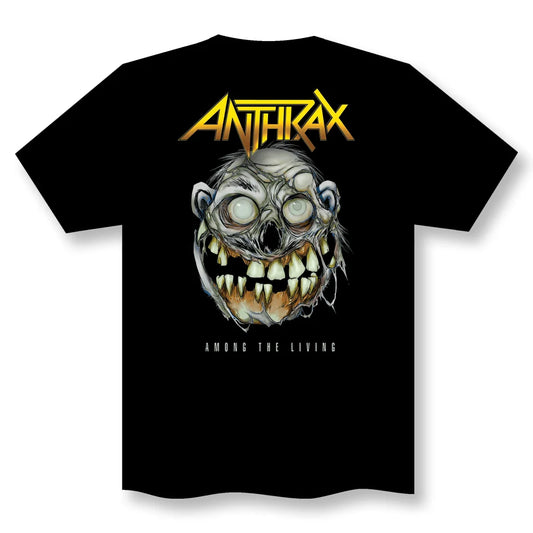 Black Greg Nicotero Zombie Not Man Graphic Tee with scary cartoon face and band name