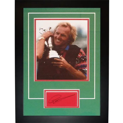 Greg Norman autographed British Open champion signature series frame