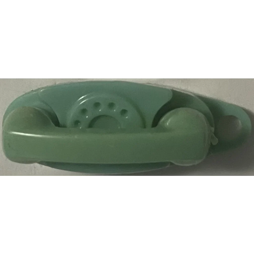 Mint green rotary telephone handset for the 1960s Green Princess Phones Keychain