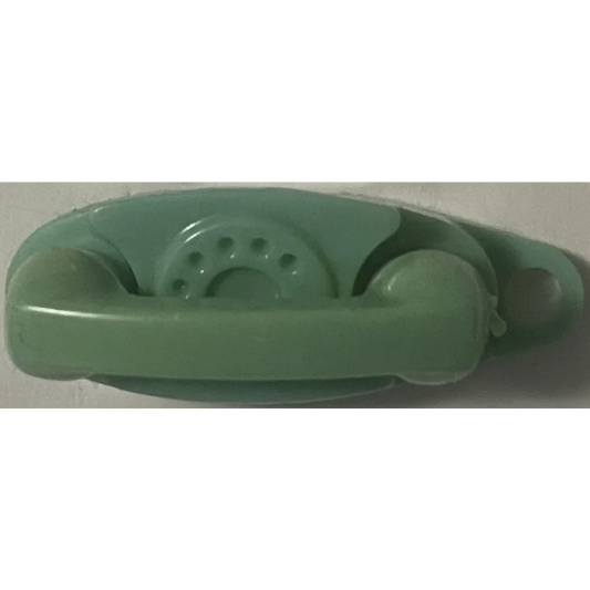 Mint green rotary telephone handset for the 1960s Green Princess Phones Keychain