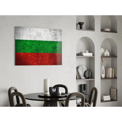 Grunge Bulgarian flag canvas wall art print