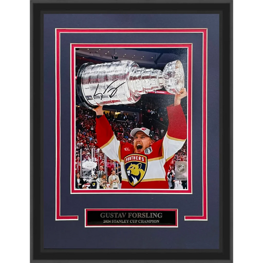 Gustav Forsling autographed Florida Panthers deluxe framed 8x10 photo