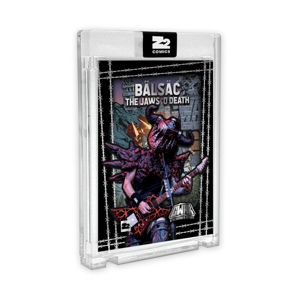 Trading card in clear slab GWAR BALSAC Limited Edition Numbered to 99