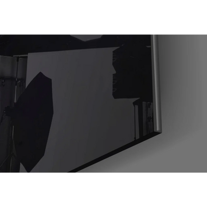 Black octagonal softbox diffuser in stunning glass wall art