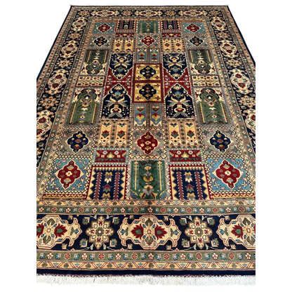 Hand-knotted Bakhtiari garden rug in rich Persian colors